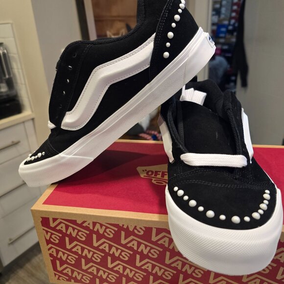 VANS Knu Skool VN000E9XBLA Pearl Black "Pearlized" Shoes Skate Men's SZ 10 NEW - Picture 4 of 9